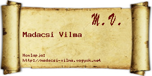 Madacsi Vilma névjegykártya